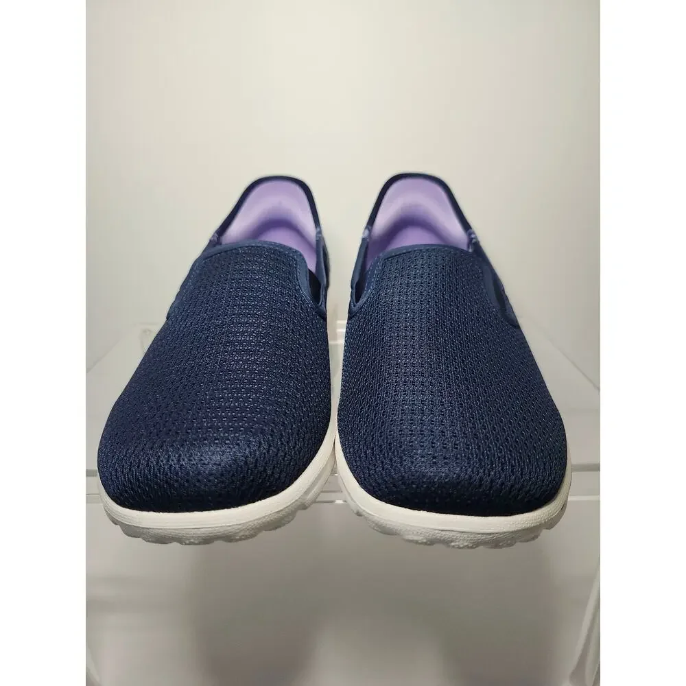 Skechers Women's Slip-ins Go Walk Travel Fiji Slip-Ons Navy Blue Sz 8